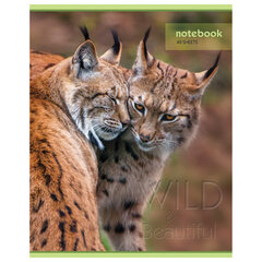 Тетрадь А5, 48 л., HATBER-ECO скоба, офсет №2 ЭКОНОМ, клетка, обложка мелованная бумага, &laquo;Дикий мир&raquo;, 075790