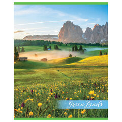 Тетрадь А5, 48 л., HATBER-ECO скоба, офсет №2 ЭКОНОМ, клетка, обложка мелованная бумага, &laquo;GreenLand&raquo;, 075791