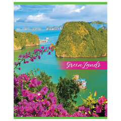 Тетрадь А5, 48 л., HATBER-ECO скоба, офсет №2 ЭКОНОМ, клетка, обложка мелованная бумага, &laquo;GreenLand&raquo;, 075791