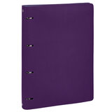 Тетрадь на кольцах БОЛЬШАЯ А4 (240х310 мм), 120 листов, под кожу, клетка, BRAUBERG "Joy", фиолетовый/светло-фиолетовый, 404506