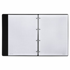 Тетрадь на кольцах БОЛЬШАЯ А4 (240&times;310 мм), 120 л., под кожу, BRAUBERG VISTA, &laquo;Гранаты&raquo;, 404513