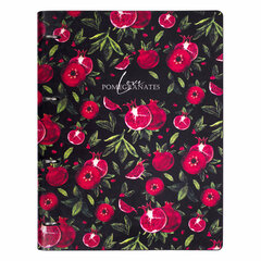 Тетрадь на кольцах БОЛЬШАЯ А4 (240&times;310 мм), 120 л., под кожу, BRAUBERG VISTA, &laquo;Гранаты&raquo;, 404513