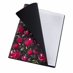 Тетрадь на кольцах БОЛЬШАЯ А4 (240&times;310 мм), 120 л., под кожу, BRAUBERG VISTA, &laquo;Гранаты&raquo;, 404513