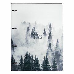 Тетрадь на кольцах БОЛЬШАЯ А4 (240&times;310 мм), 120 л., под кожу, BRAUBERG VISTA, &laquo;Туман&raquo;, 404515