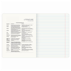 Тетрадь предметная &laquo;СИЯНИЕ ЗНАНИЙ&raquo; 48 л., глянцевый УФ-лак, ЛИТЕРАТУРА, линия, BRAUBERG, 404528