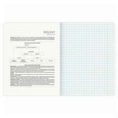 Тетрадь предметная &laquo;КОТ-ЭНТУЗИАСТ&raquo; 48 л., TWIN-лак, БИОЛОГИЯ, клетка, подсказ, BRAUBERG, 404559