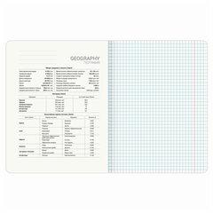 Тетрадь предметная &laquo;КОТ-ЭНТУЗИАСТ&raquo; 48 л., TWIN-лак, ГЕОГРАФИЯ, клетка, подсказ, BRAUBERG, 404560