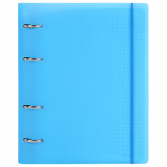 Тетрадь на кольцах А5 175&times;220 мм, 120 л., пластик, с резинкой, BRAUBERG, Синий, 404617