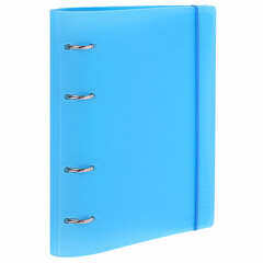 Тетрадь на кольцах А5 175&times;220 мм, 120 л., пластик, с резинкой, BRAUBERG, Синий, 404617