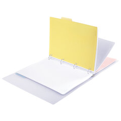 Тетрадь на кольцах БОЛЬШАЯ 305&times;235 мм А4, 120 л., пластик, с разделителями, BRAUBERG, Фиолетовый, 404623