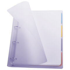 Тетрадь на кольцах БОЛЬШАЯ 305&times;235 мм А4, 120 л., пластик, с разделителями, BRAUBERG, Фиолетовый, 404623