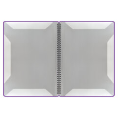 Папка-тетрадь для нот А4, 20 вкладышей на 40 страниц, на гребне, пластик, ФИОЛЕТОВАЯ, BRAUBERG, 404645