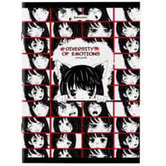 Тетради ДЭК А4, 96 л., КОМПЛЕКТ 3 шт., BRAUBERG, скоба, клетка, глянцевый лак, &laquo;Anime Emotions&raquo;, 404653