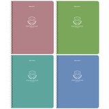 Тетради ДЭК А5 48 л. КОМПЛЕКТ 4 шт., BRAUBERG, гребень, клетка, матовая ламинация, "Knowledge", 404663