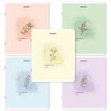 Тетради ДЭК А5 48 л. КОМПЛЕКТ 5 шт. BRAUBERG, скоба, клетка, матовая ламинация, фольга, "Pastel Art", 404678