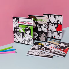Тетрадь А5 48 л. АЛЬТ, скоба, клетка, матовая ламинация, "MANGA ANIME" (5 видов), 7-48-1241