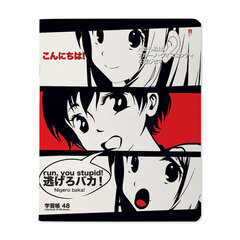 Тетрадь А5 48 л. АЛЬТ, скоба, клетка, матовая ламинация, "MANGA ANIME" (5 видов), 7-48-1241