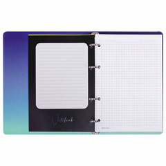 Тетрадь на кольцах А5 160&times;212 мм, 120 листов, картон, выборочный лак, клетка, BRAUBERG, &laquo;Notebook&raquo;, 404732