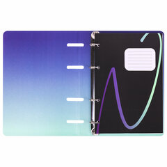 Тетрадь на кольцах А5 160&times;212 мм, 120 листов, картон, выборочный лак, клетка, BRAUBERG, &laquo;Notebook&raquo;, 404732