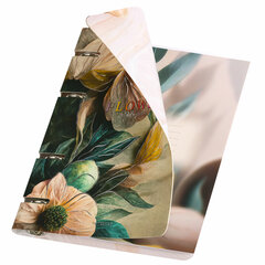 Тетрадь на кольцах А5 160&times;212 мм, 120 листов, картон, фольга, клетка, BRAUBERG, &laquo;Delicate flowers&raquo;, 404737