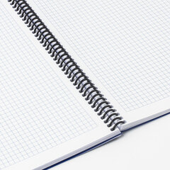 Тетрадь обложка пластик, А4, 120 л., спираль пластик, клетка, BRAUBERG &laquo;Metropolis&raquo;, синий, 404739