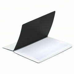 Тетрадь обложка пластик, А4, 120 л., спираль пластик, клетка, BRAUBERG &laquo;Metropolis&raquo;, черный, 404740