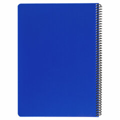 Тетрадь обложка пластик, А4, 80 л., спираль пластик, клетка, BRAUBERG &laquo;Metropolis&raquo;, синий, 404741