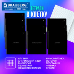 Тетради предметные, КОМПЛЕКТ 12 ПРЕДМЕТОВ, 48 л., матовая ламинация, BRAUBERG, "MINIMAL", 404831