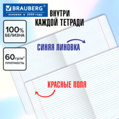 Тетради предметные, КОМПЛЕКТ 12 ПРЕДМЕТОВ, 48 л., матовая ламинация, BRAUBERG, "MINIMAL", 404831
