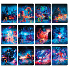 Тетради предметные, КОМПЛЕКТ 12 ПРЕДМЕТОВ, 48 л., глянцевый УФ-лак, BRAUBERG, &laquo;DREAM WORLD&raquo;, 404842