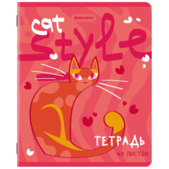 Тетради ДЭК А5 48 л. КОМПЛЕКТ 5 шт. BRAUBERG, скоба, клетка, TWIN-лак, &laquo;PINK MOOD&raquo;, 404930