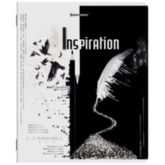 Тетради ДЭК А5 48 л. КОМПЛЕКТ 5 шт. BRAUBERG скоба, клетка, матовая ламинация, BLACK&WHITE, 404963