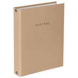 Тетрадь на кольцах А5 175х215 мм, 120 л., твердый картон, матовая ламинация, клетка, BRAUBERG "Minimal beige", 404997