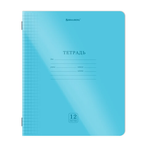 Тетрадь пластиковая обложка (НЕОН) 12 листов, клетка, BRAUBERG "Smart Cover", АССОРТИ (микс в спайке), 405025 - фото 6