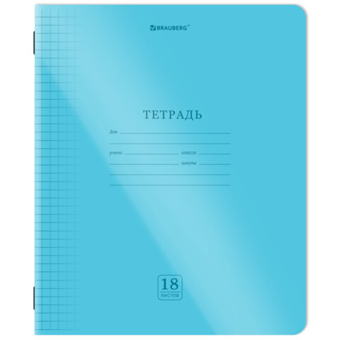 Тетрадь пластиковая обложка (НЕОН) 18 листов, клетка, BRAUBERG "Smart Cover", АССОРТИ (микс в спайке), 405032 - фото 6