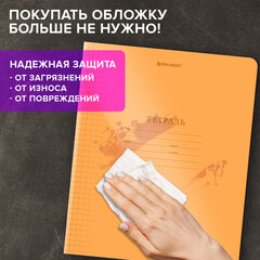 Тетрадь пластиковая обложка (НЕОН) 18 листов, клетка, BRAUBERG "Smart Cover", АССОРТИ (микс в спайке), 405032