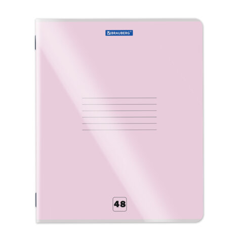 Тетрадь пластиковая обложка (прозрачная) А5, 48 листов, скоба, клетка, BRAUBERG "Smart Cover", АССОРТИ (микс в спайке), 405041 - фото 4