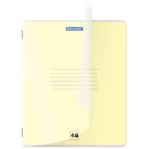 Тетрадь пластиковая обложка (прозрачная) А5, 48 листов, скоба, клетка, BRAUBERG "Smart Cover", АССОРТИ (микс в спайке), 405041 - фото 7