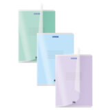 Тетрадь пластиковая обложка (прозрачная) А4, 96 листов, скоба, клетка, BRAUBERG "Smart Cover", АССОРТИ (микс в спайке), 405042