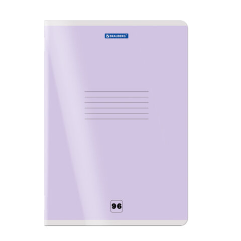 Тетрадь пластиковая обложка (прозрачная) А4, 96 листов, скоба, клетка, BRAUBERG "Smart Cover", АССОРТИ (микс в спайке), 405042 - фото 4