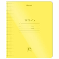 Тетради ДЭК обложка пластик (НЕОН) 12 л., клетка, КОМПЛЕКТ 10 шт., BRAUBERG &laquo;Smart Cover&raquo;, АССОРТИ, 405055
