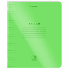 Тетради ДЭК обложка пластик (НЕОН) 18 л., линия, КОМПЛЕКТ 10 шт., BRAUBERG &laquo;Smart Cover&raquo;, АССОРТИ, 405060