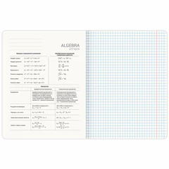 Тетрадь предметная CREATIVE 48 л., обложка картон, АЛГЕБРА, клетка, подсказ, BRAUBERG, 405109