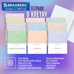 Тетради предметные, КОМПЛЕКТ 12 ПРЕДМЕТОВ, 48 л., обложка картон, BRAUBERG "HARMONY", 405167