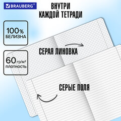 Тетради предметные, КОМПЛЕКТ 12 ПРЕДМЕТОВ, 48 л., матовая ламинация, BRAUBERG "SHADOWS", 405176