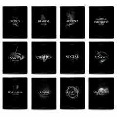 Тетради предметные, КОМПЛЕКТ 12 ПРЕДМЕТОВ, 48 л., матовая ламинация, BRAUBERG &laquo;SHADOWS&raquo;, 405176