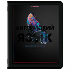 Тетради предметные, КОМПЛЕКТ 12 ПРЕДМЕТОВ, 48 л., матовая ламинация, лак, BRAUBERG &laquo;MAJESTIC BLACK&raquo;, 405177