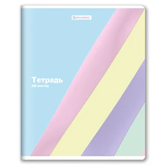 Тетрадь А5 48 л. BRAUBERG скоба, клетка, выборочный лак, &laquo;PASTEL&raquo;, 405189
