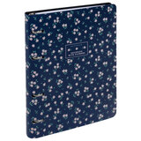 Тетрадь на кольцах А5, 175х215 мм, 120 л., под кожу, BRAUBERG VISTA, "Цветочный паттерн", 405206