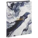 Тетрадь на кольцах А5, 175х215 мм, 120 л., под кожу, BRAUBERG VISTA, "Мрамор", 405207